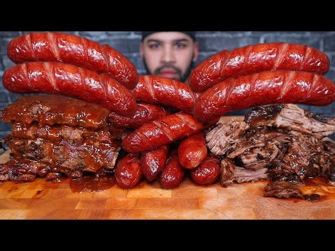 (ASMR) SAUSAGE, RIBS, AND POT ROAST MUKBANG