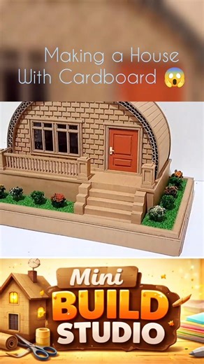 Amazing Cardboard House 🏠 | Easy DIY Mini House #ShortsMini Cardboard House in 1 Minute!#Short