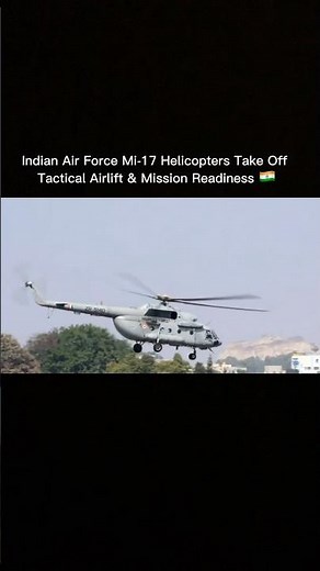Indian Air Force Mi-17 Helicopters Take Off | Tactical Airlift #youtubeshorts #indian #indiaairforce
