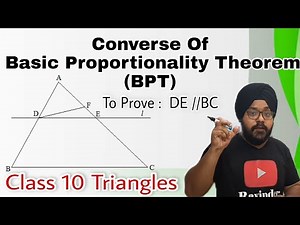 Converse Of Basic Proportionality Theorem (BPT) proof | Class 10 Maths Triangles