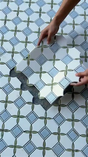 LexiangStone on Instagram: "French Blue Stone Mosaic: Little Elves Dancing in the Space French blue stone mosaic, crafted from premium natural marble, shimmers like little dancing elves—delicate, elegant, and full of romantic charm that fits perfectly with French design. With its soft blue tones and exquisite mosaic texture, it shines brightly in villa interiors, whether as an entrance hallway decoration or a unique accent wall. It adds a touch of dreamy elegance to the space, interpreting the r