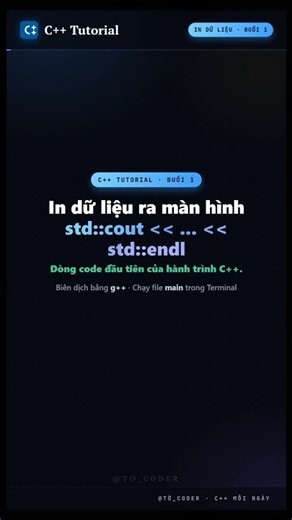 [C++ Tutorial] Day 1: How To Print To Console #laptrinh #c #it #xuhuong