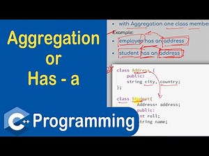 #93 Aggregation or Has a Relationship in C++