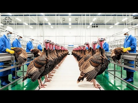 Millions of Turkeys Processed Daily | Inside the World's Biggest Turkey Factory ( Full Process)