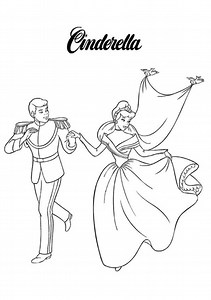 Cinderella Princess Coloring Book | Digital Printable Coloring Pages for Kids | Fairy Tale Activity Book | Instant Download - Etsy