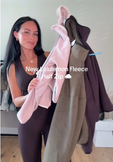 The new lululemon fleece half zips ☁️ I will have them 🔗 on my LTK in the lululemon section! @lululemon #lululemoncreator #lululemonhaul #lulu #lululemonfleece