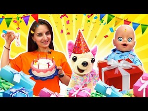 Comme maman : La fête d'anniversaire pour le chiot La Copine ! Jeux avec Baby Born pour filles