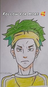 How to draw Kotaro Watari || Anime drawing tutorial || #art #music #anime #shorts #viral #howtodraw