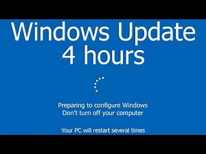Windows Update Screen 4 hours REAL COUNT in 4K UHD !