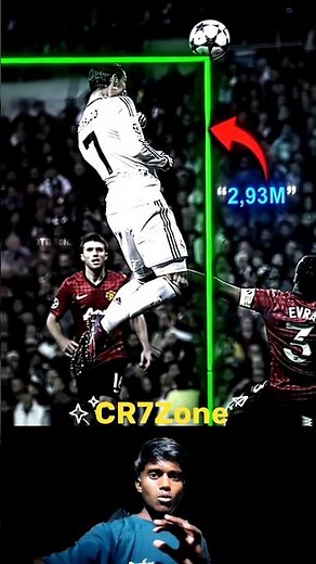 Cristiano Ronaldo’s jump goes beyond the machine 😲 see the real height and be amazed! 🚀 || #shorts