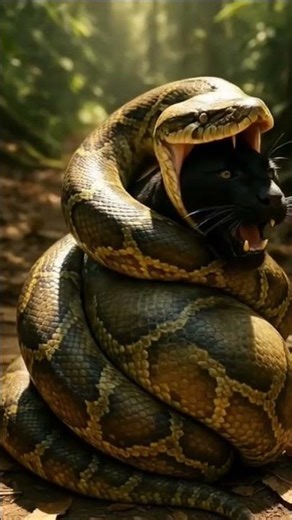 Python Devours Black Panther #wildlife