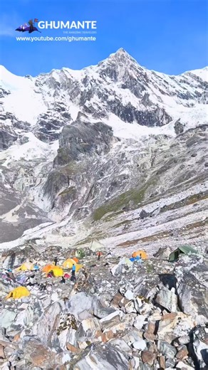 Expedition Tents at the base of Mt. Api! A group of climbers attempted the summit of Mt. Api back in September, 2024. This attempt was rare as Mt. Api isn't known much for Mounatineering expeditions. 📷 Mahadev Dhami #apihilmal #apibasecamp #darchula #destinationsudurpaschim #farwestnepal #mountaineering #travel #explore #nepal #ghumante | Ghumante