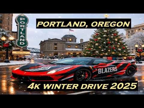 Portland, Oregon | 4k Winter Driving Tour 2025