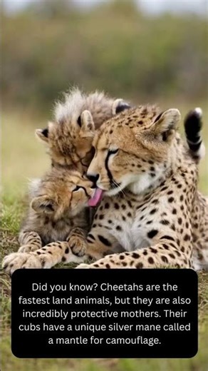 Cheetah Mother & Cubs 🐆 Fastest Land Animal Facts
