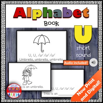 Alphabet Book Small Group Activities Short U Letter Recognition Beginning Sound