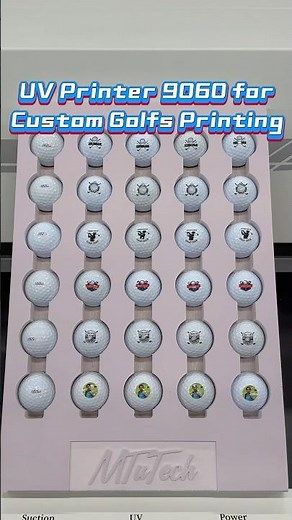 💗All custom golf balls printed by our small format UV Printer 9060.