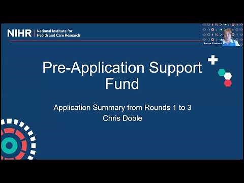 An introduction to the NIHR Pre-Application Support Fund
