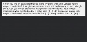 Can you find an equilateral triangle in the x y-plane with all ... | Filo
