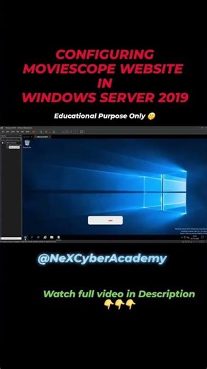 Host Website on IIS | Windows Server 2019 #shorts #ethicalhacking #nexcyber #vmware #windows
