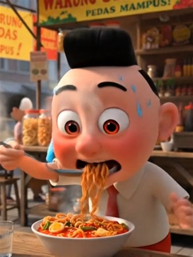 kapok makan pedes #animasi #kartun #lucu