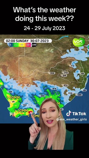 Weather Conditions in South Africa: Weekly Forecast July 24th - 29th, 2023