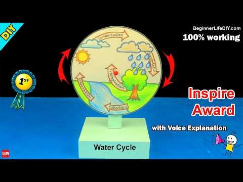 Working Water Cycle Model 🌧️☀️ | Award Winning Science Project | DIY Water Cycle Project with Voice