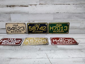 Vintage Michigan Motorcycle License Plates / Choose of 1 Michigan License Plate. / Motorcycle License Plates - Etsy