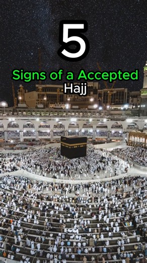 5 Signs of Accepted Hajj #allah #hajj #halal #islam ,#religion