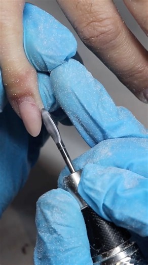 fiing and shaping nails - full video on youtube #nails #nailart #acrylics #nailsoftheday | Sarah's Nail Secrets