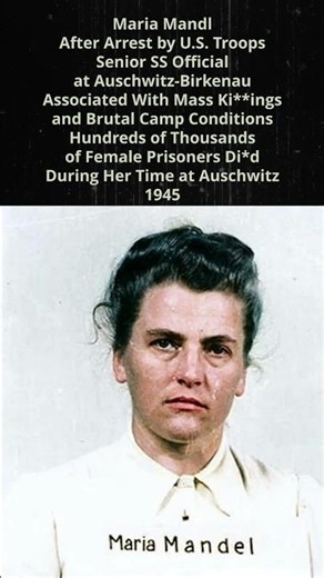 💀One of Auschwitz’s Most Feared Female Guards - 1945 #ww2 #wwii #history #war #concentration camps