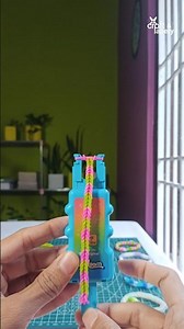 DIY bracelet using 🌈 Loom kit 😍 #diy #stationery #craft #bracelet