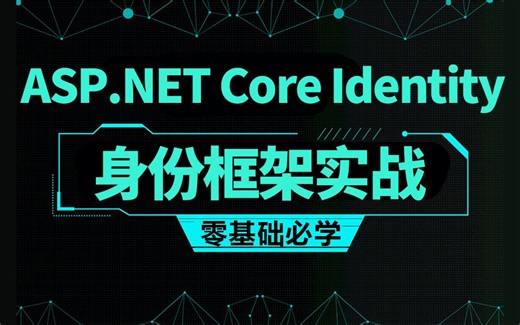 2025全新【ASP.NET Core Identity 身份框架实战】.NET Core/身份框架/项目实战/零基础 B1424
