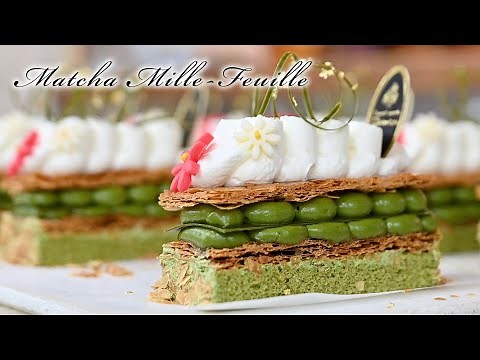 お菓子屋さんの作業風景【抹茶のミルフィーユ】