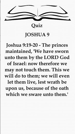 Unbreakable Oath! 🤐 Why Joshua FEARED God's Wrath (Joshua 9 Explained)