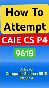 How to Attempt A2 CS #9618 P4 Exam || A Level Computer Science Paper 4 Guide #pycharm #cs