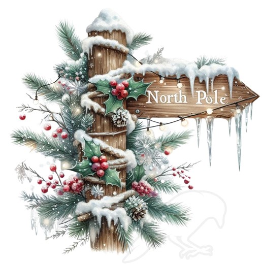 Christmas Clipart Bundle - North Pole 18 PNG Transparent Images for Holiday Designs and Projects - Etsy UK