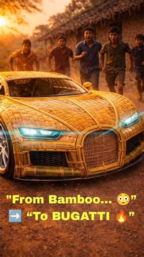 Villagers Laughed… But He Built a Bugatti From Bamboo 😱 #shorts #ai