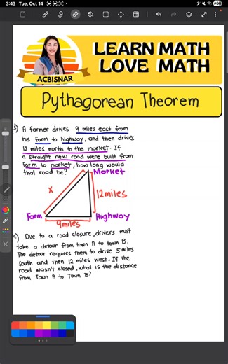 Grade 8 Math Solving Word Problems Involving Pythagorean Theorem Part 2😍😍😍 | Math Video Lessons