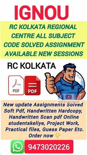 IGNOU Assignment Submission Guidelines Rc_Kolkata 2026 Session/ IGNOU Assignment #rc_Kolkata