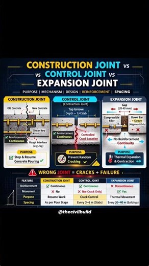 Construction vs Control vs Expansion Joint (Explained Simply)