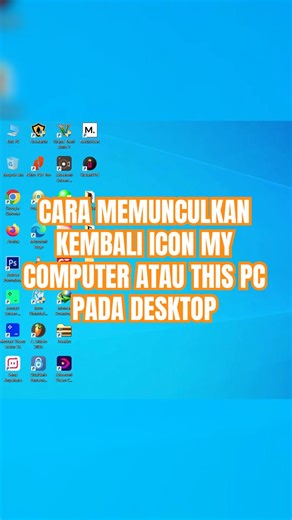 Cara Mengembalikan Icon My Computer/This PC Pada Desktop #tutorialkomputer #tutoriallaptop #shorts