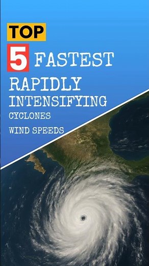 Top 5 Fastest Rapidly Intensifying Tropical Cyclones... (Winds) #weather #tropicalcyclones #history