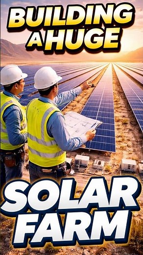 From Desert to Power: Building a Massive Solar Farm | Mega Construction Timelapse#solar #shorts