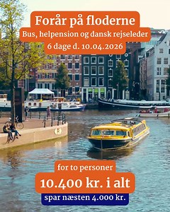 Krydstogt på floderne i Belgien og Holland⚓ Dette flodkrydstogt er ikke blot en rejse gennem to lande – det er en rejse gennem historie, kultur og livsnyderi. Et flydende fristed for dem, der ønsker at opleve Europas skatte i et behageligt tempo, med komforten i højsædet og oplevelserne som perler på en snor⬇️ 🔸2 personer 🔹Afrejse 10. april 🔸6 dage 🔹Bus fra Sjælland eller Jylland 🔸Skibet M/S Lisabelle 🔹Helpension ombord på skib 🔸Dansk rejseleder Pris: 10.400 kr. Oprindelig købspris: 13.99