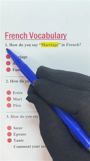 French Wedding Quiz 💍🇫🇷 | Can You Score 3/3? #FrenchQuiz #LearnFrench #Shorts