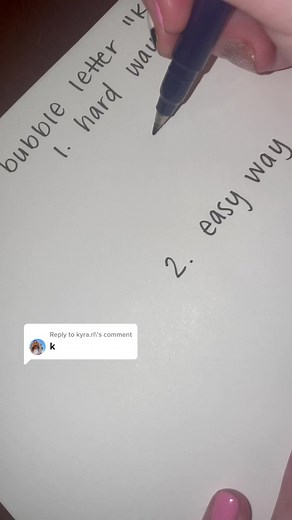 Bubble Letter K Tutorial and Examples