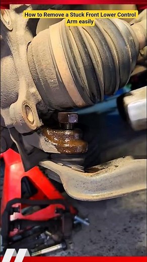 How to Remove a Stuck Front Lower Control Arm easily #shorts #tips