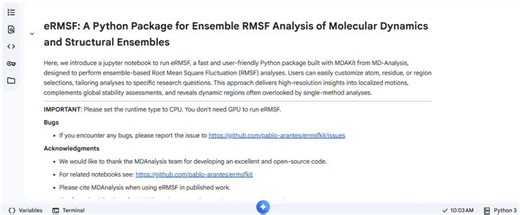 Have you heard about ensemble-based Root Mean Square Fluctuation (eRMSF) analysis? This tool allows you to assess the motion of residues during molecular dynamics simulation runs at specific times… | Omar Arias-Gaguancela, PhD
