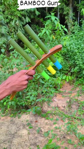 DIY Bamboo 🎍|Creation By using Date 🌴|and Ballons Slingshots 🌲 #bambooart #bambooshoot #bamboo #diy #bamboocraft | Sallu Sallu