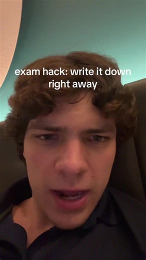 Effective Exam Strategy: Write Concepts Down First